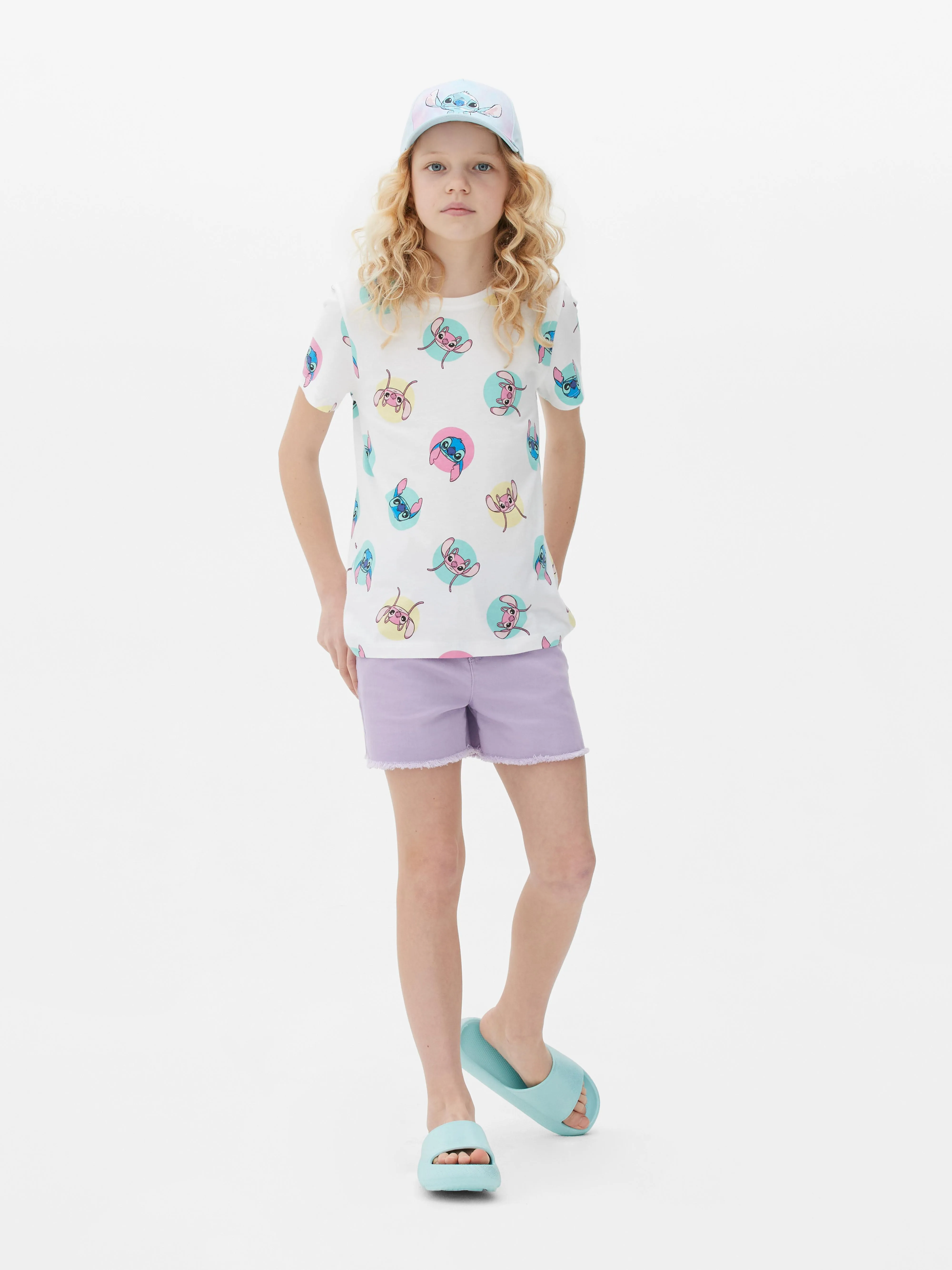 Camiseta estampada de Stitch y Ángel de Disney