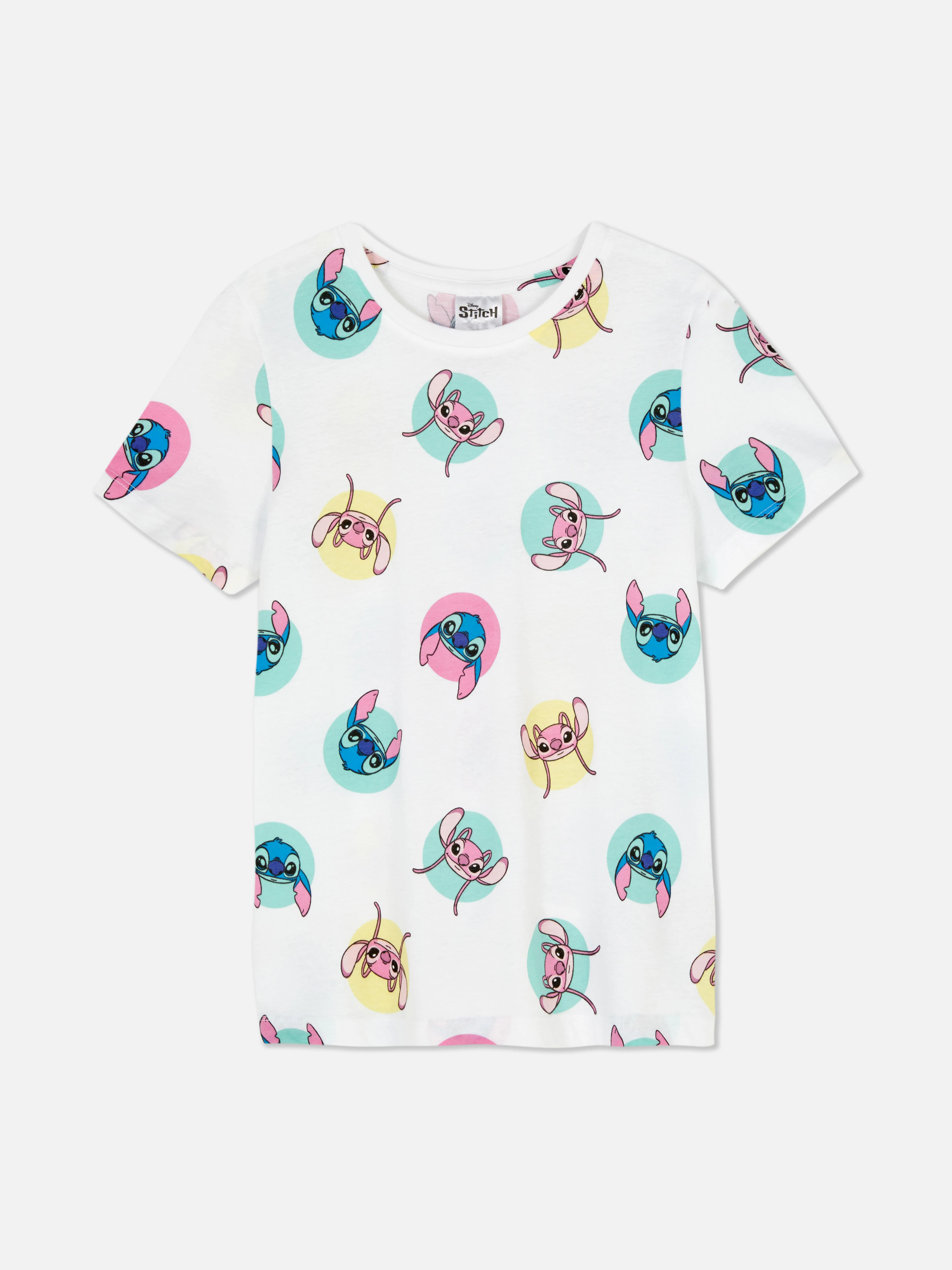 Camiseta estampada de Stitch y Ángel de Disney