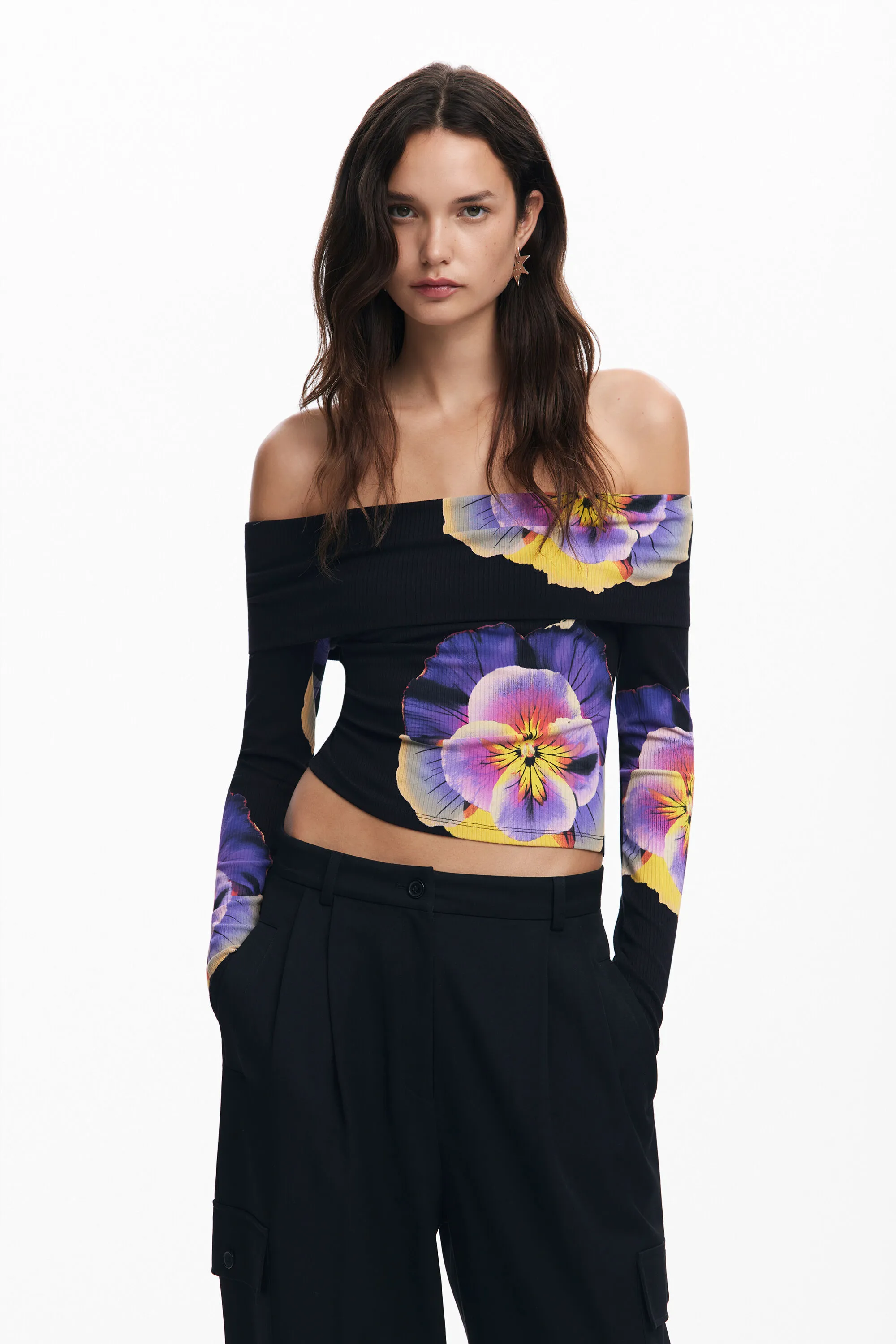 Camiseta estampado flores M. Christian Lacroix