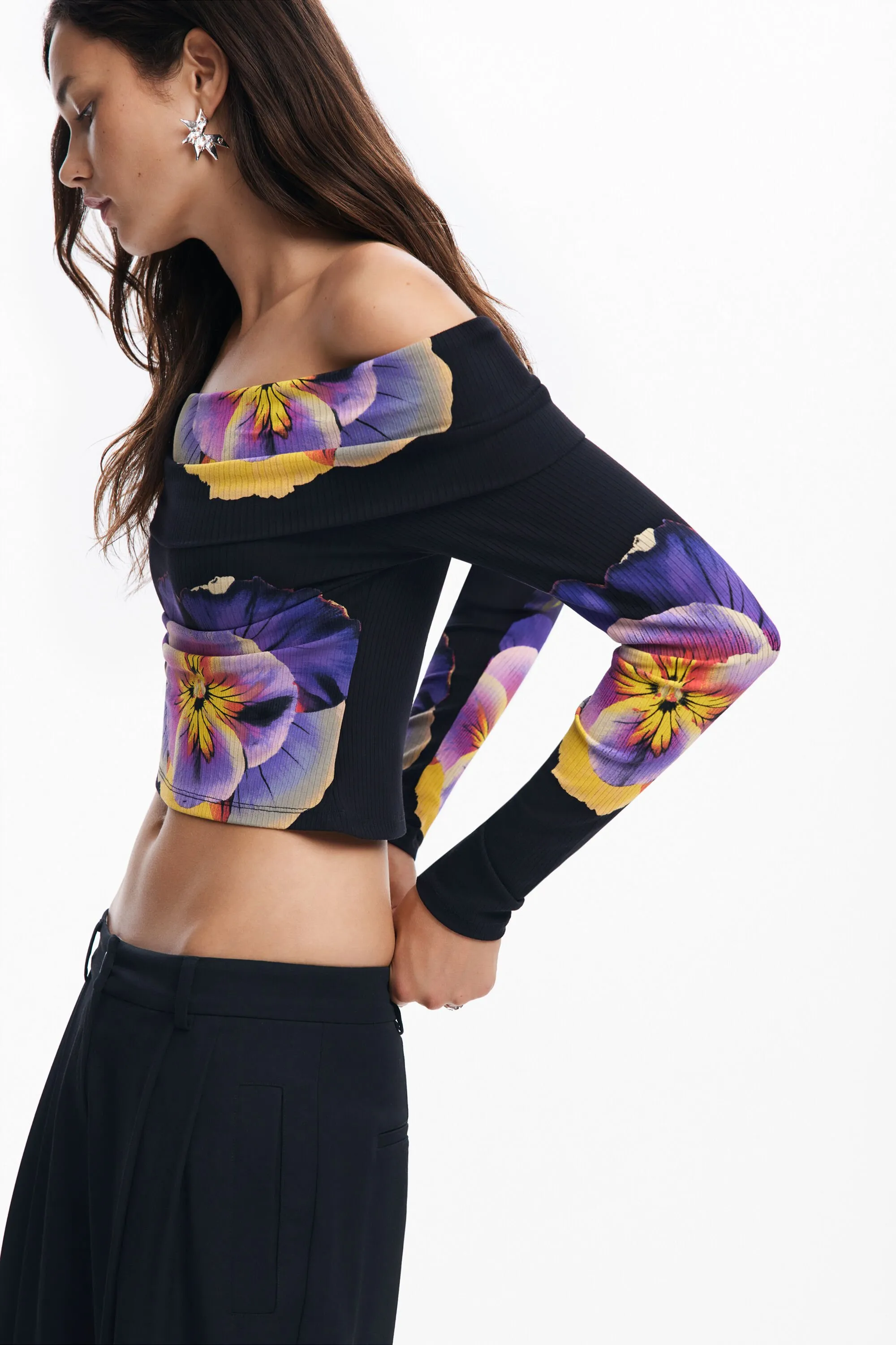 Camiseta estampado flores M. Christian Lacroix