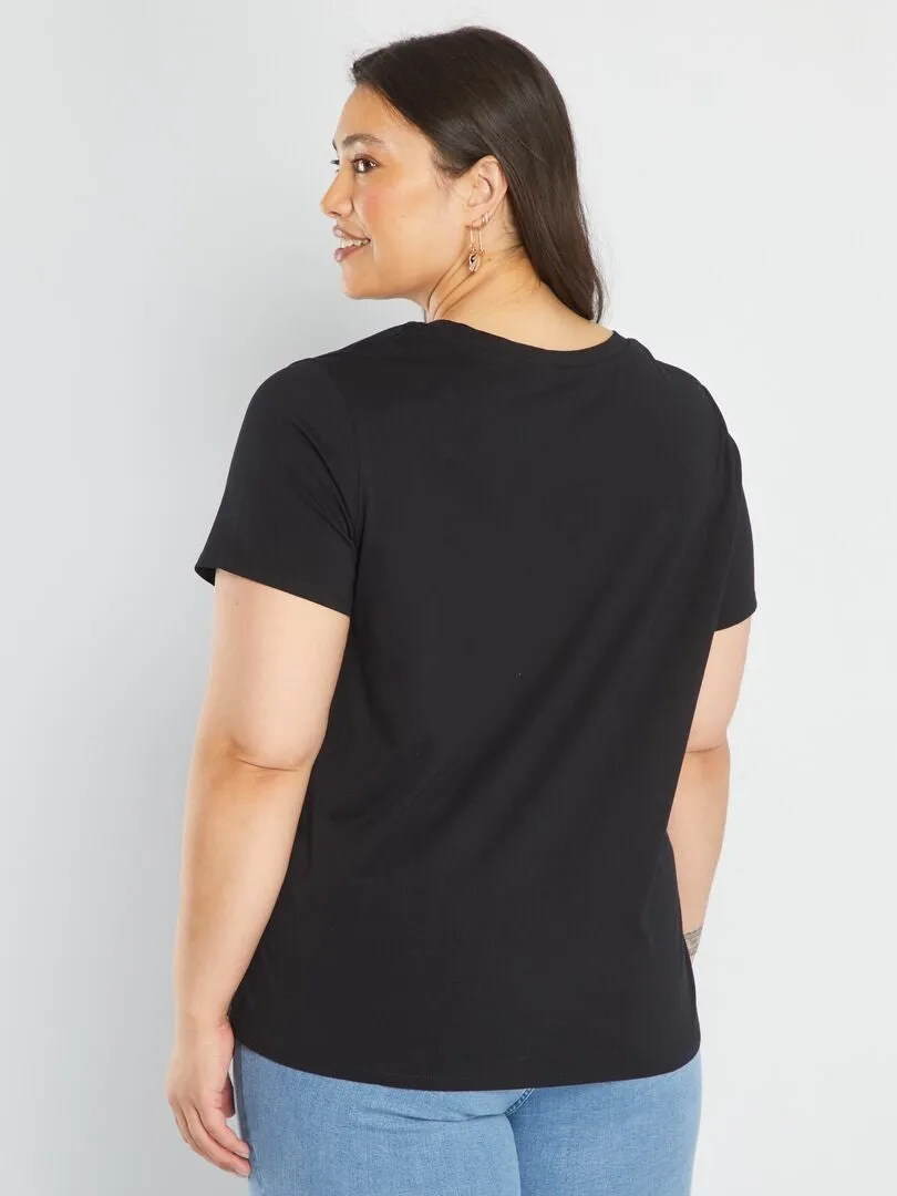 CAMISETA LISA  NEGRO