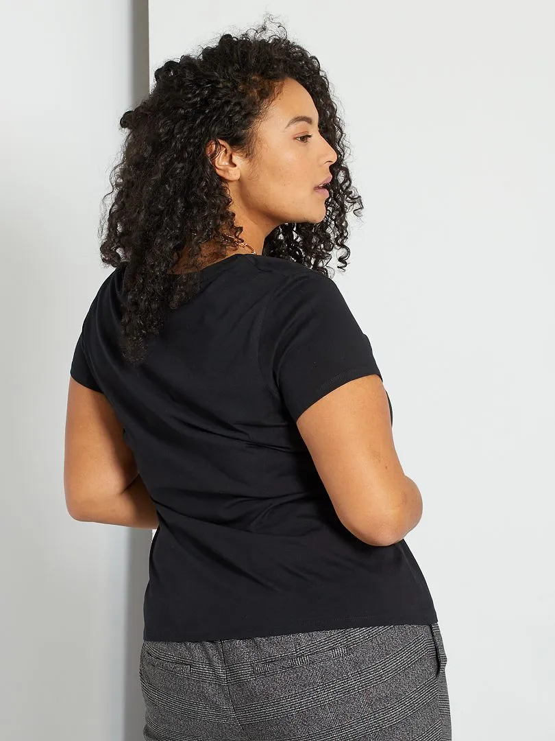 CAMISETA LISA  NEGRO