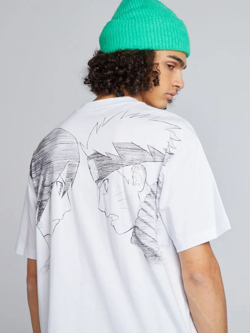CAMISETA OVERSIZE 'NARUTO'  BLANCO