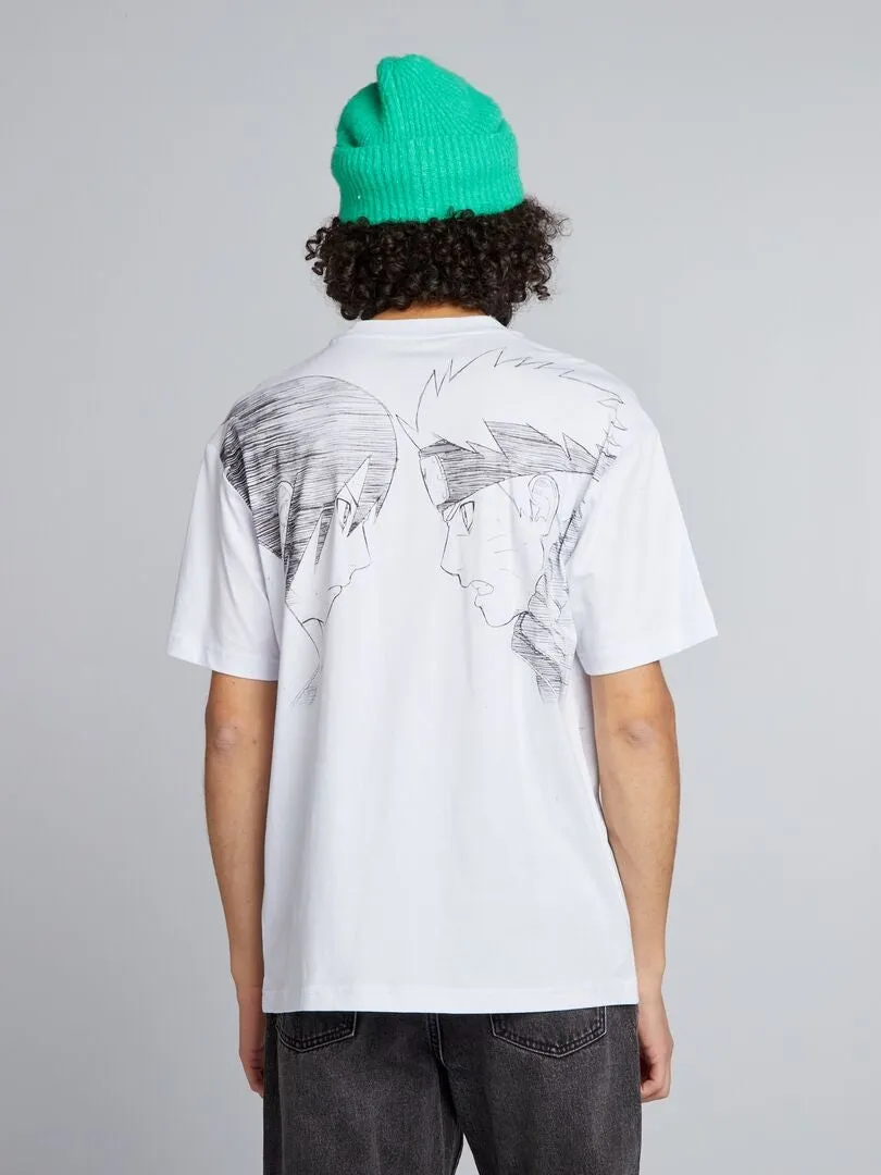 CAMISETA OVERSIZE 'NARUTO'  BLANCO