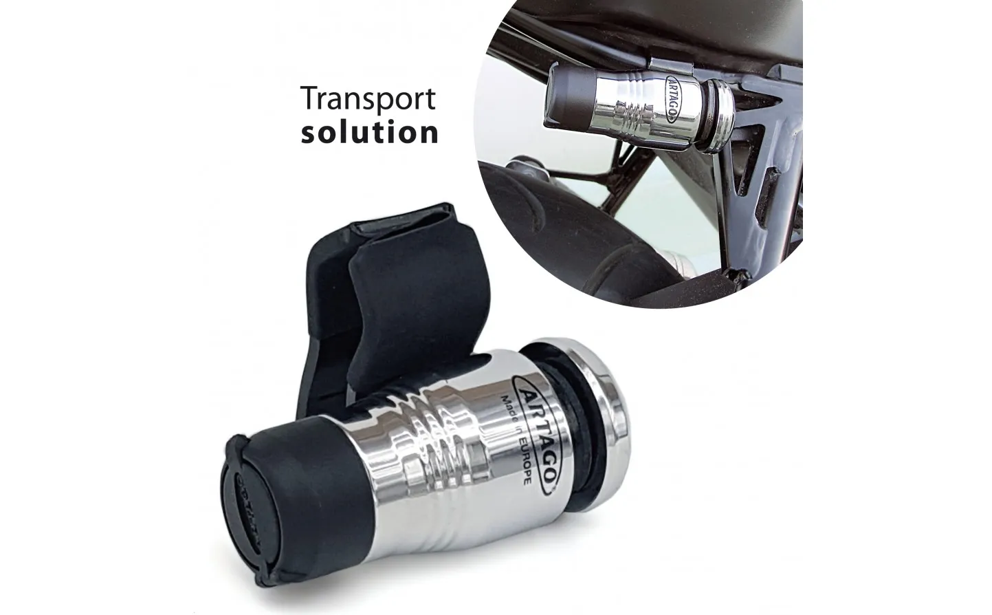 CANDADO MOTO DISCO ANTIRROBO ARTAGO 562N HOMOLOG + SOPORTE + MOCHILA |562I|