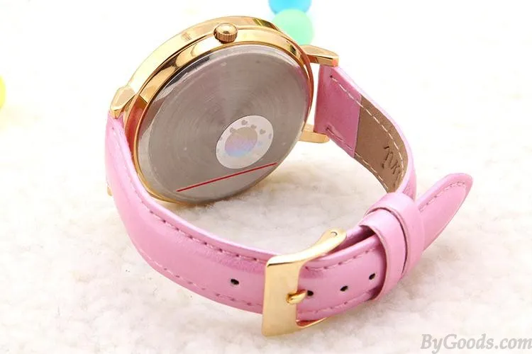 cartoon handmade polymer clay rhinestone trim fashion watch