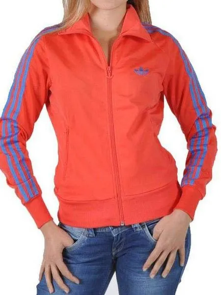 chaqueta adidas ag firebird tt lip rojo/azul mujer
