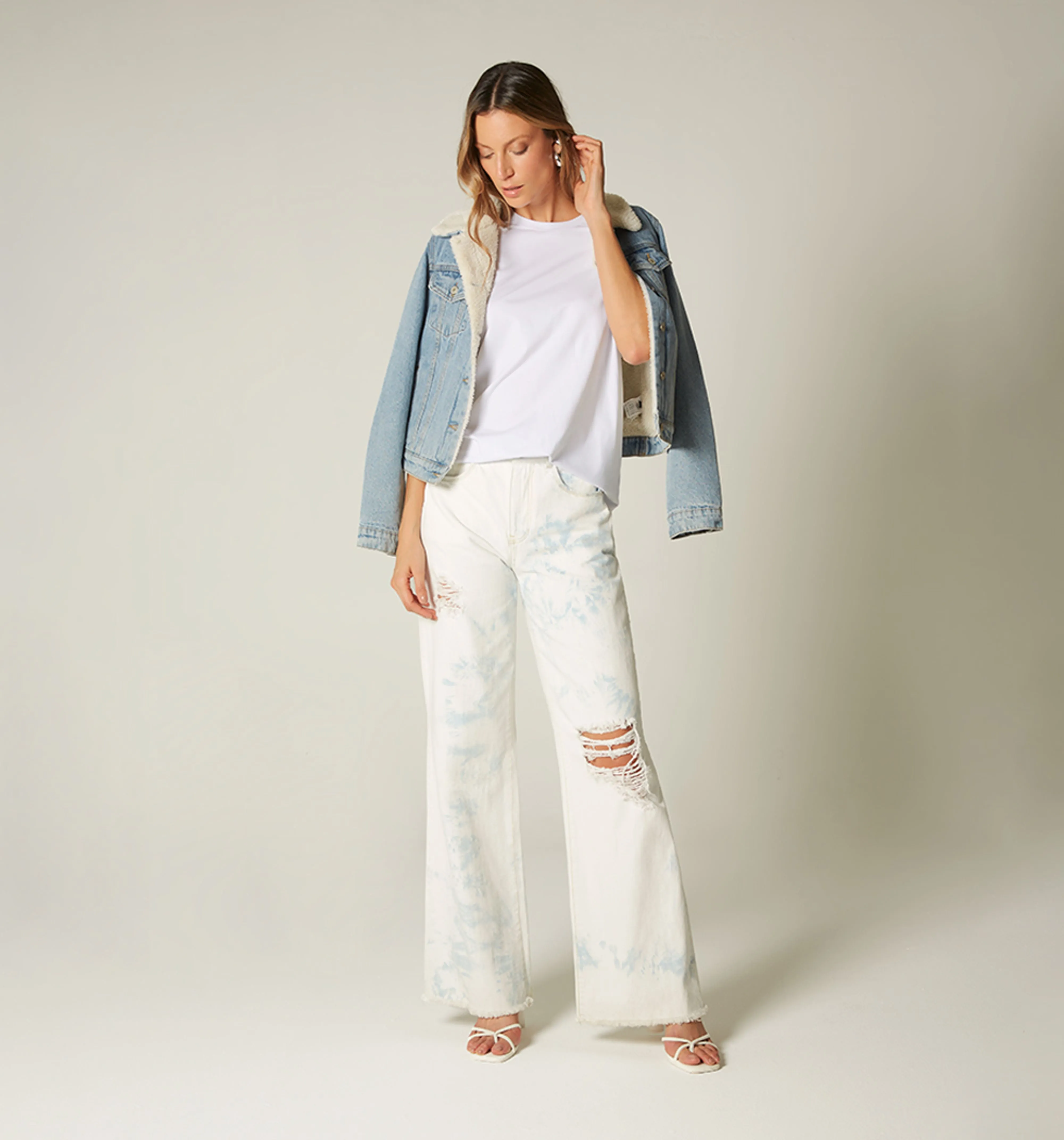 Chaqueta denim con ovejero