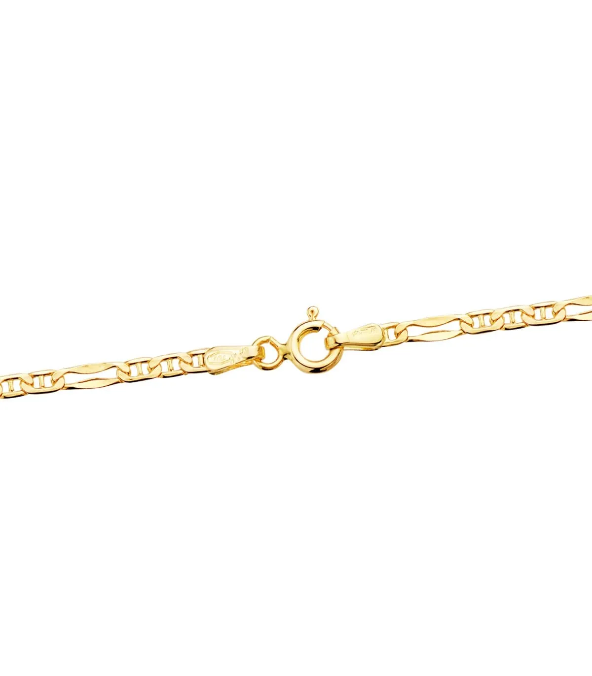Chaîne Or 18K maille marine alternée 2 mm 45 cm
