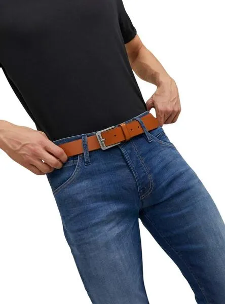 Cinturón Jack And Jones Crock Marrón Hombre