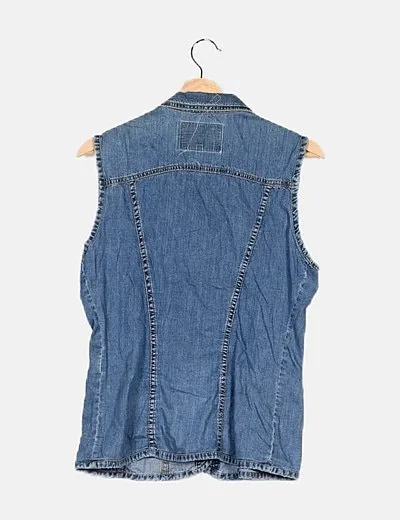 City jeans Chaleco denim abotonado