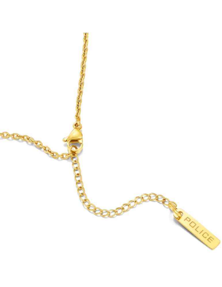 Colgante Police Hombre Cruz Acero Dorado Crossed