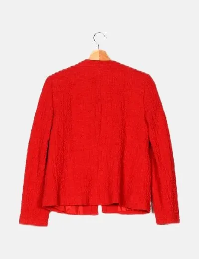 Cortefiel Chaqueta roja bolsillos