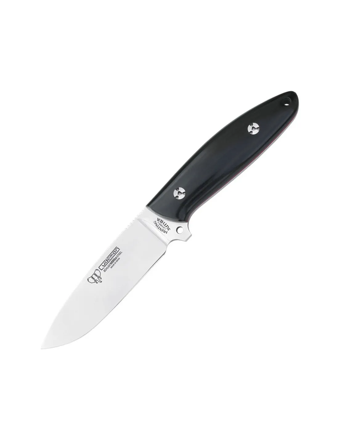 Cuchillo caza Cudeman Suther, mango micarta negra