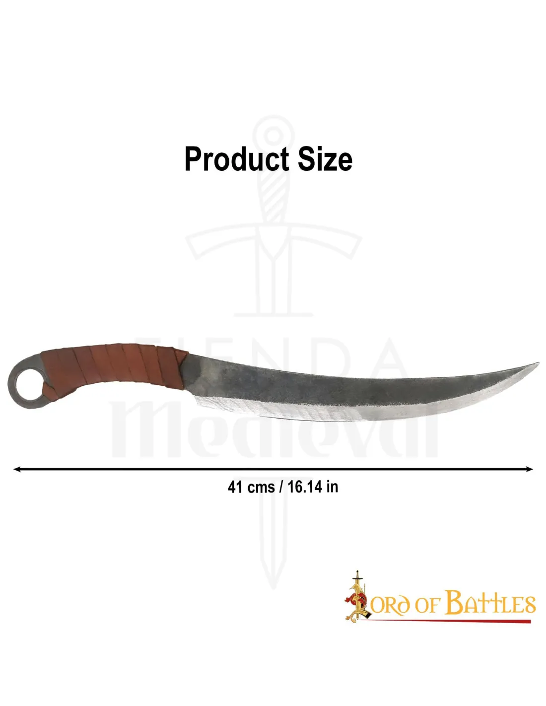 Cuchillo medieval forjado a mano con funda