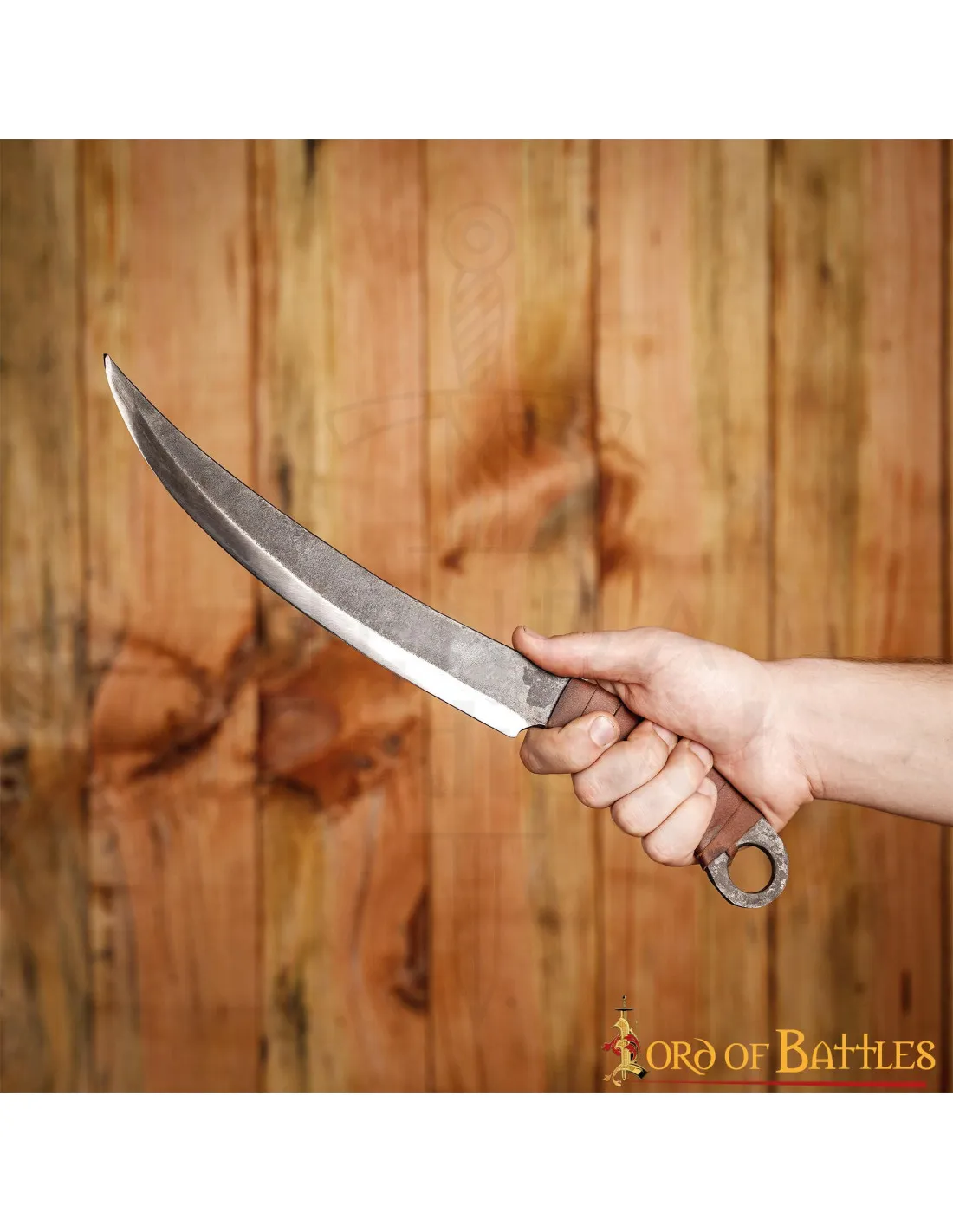Cuchillo medieval forjado a mano con funda