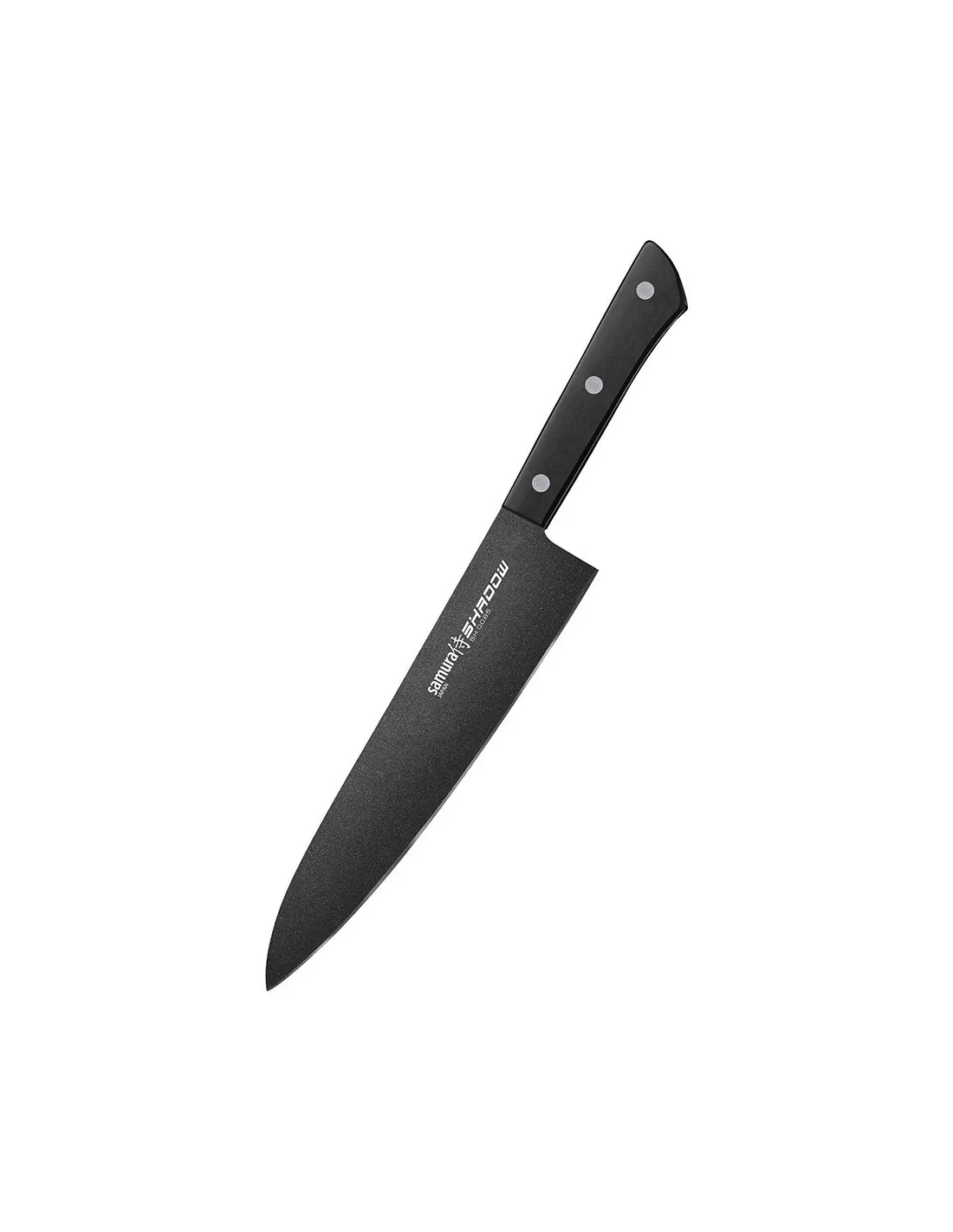 Cuchillo Samura Shadow modelo Chef, hoja 208 mm.