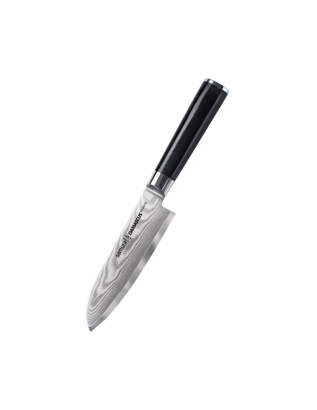 Cuchillo Santoku Samura serie Damasco, hoja 150 mm.