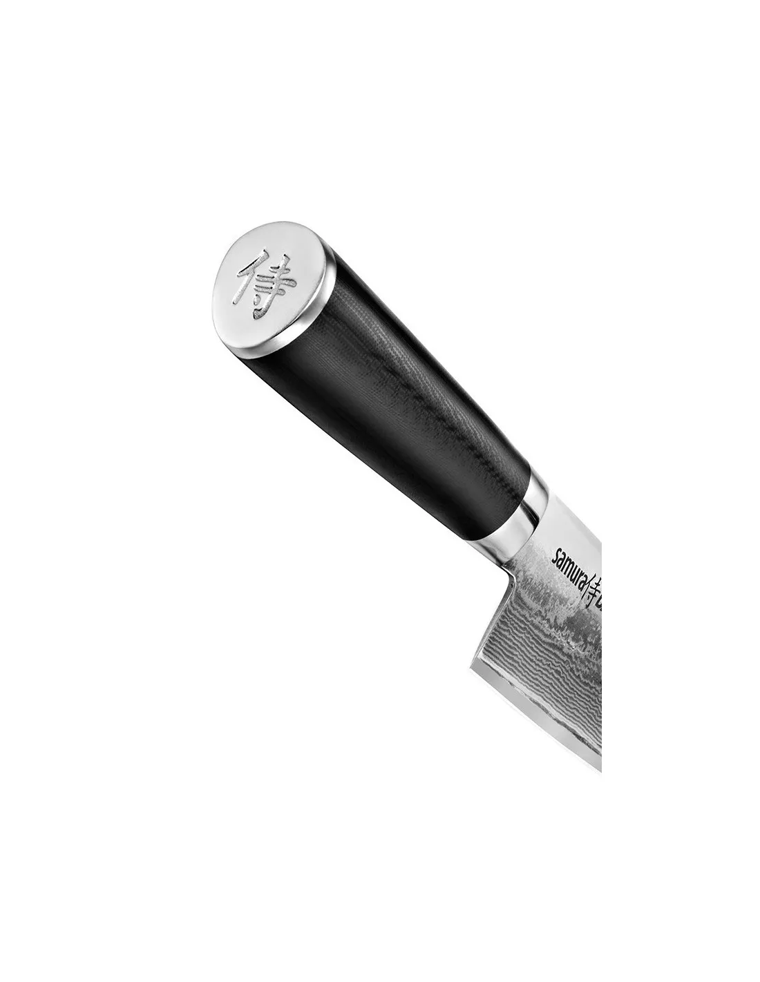 Cuchillo Santoku Samura serie Damasco, hoja 150 mm.