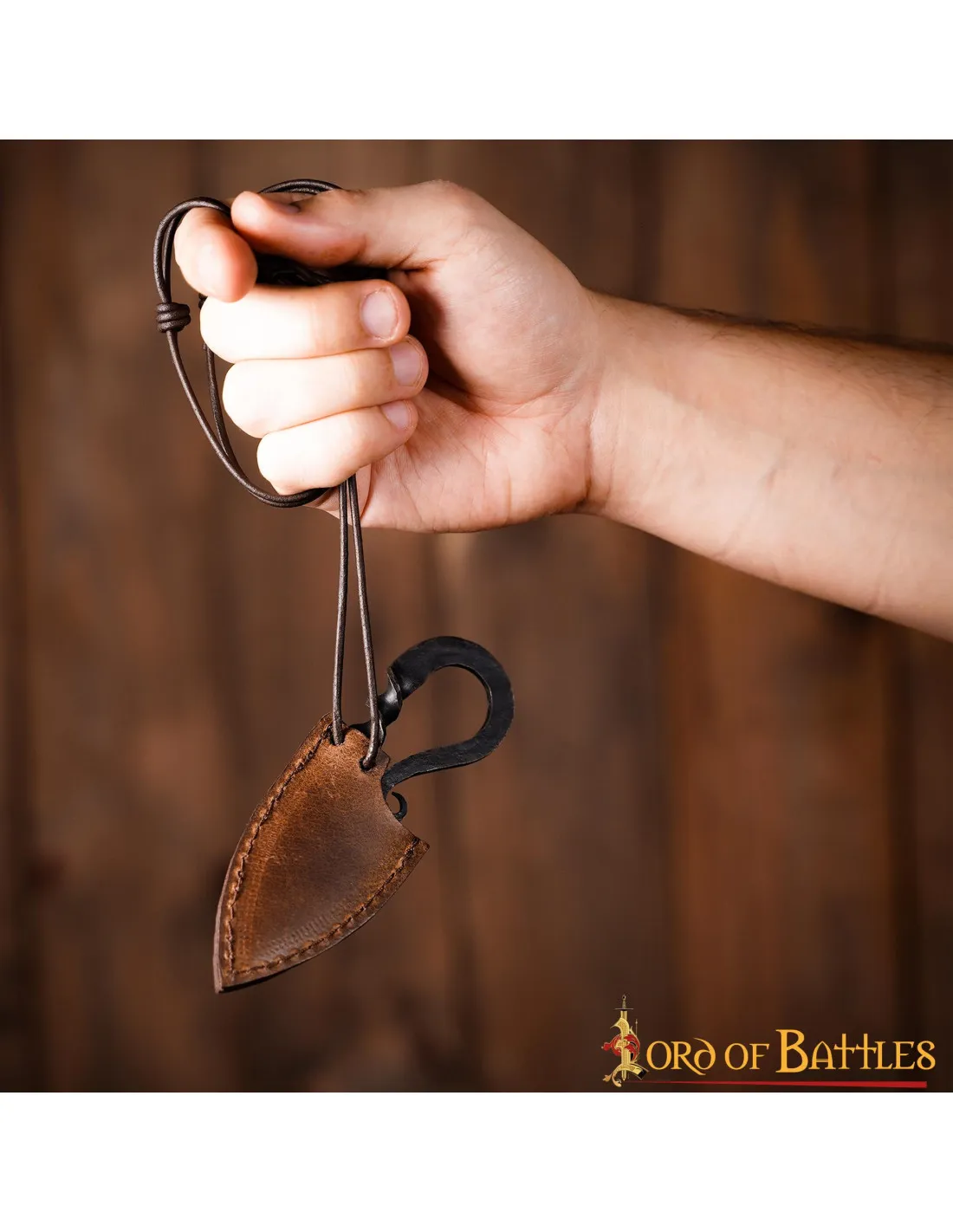 Cuchillo Vikingo en hierro forjado con funda