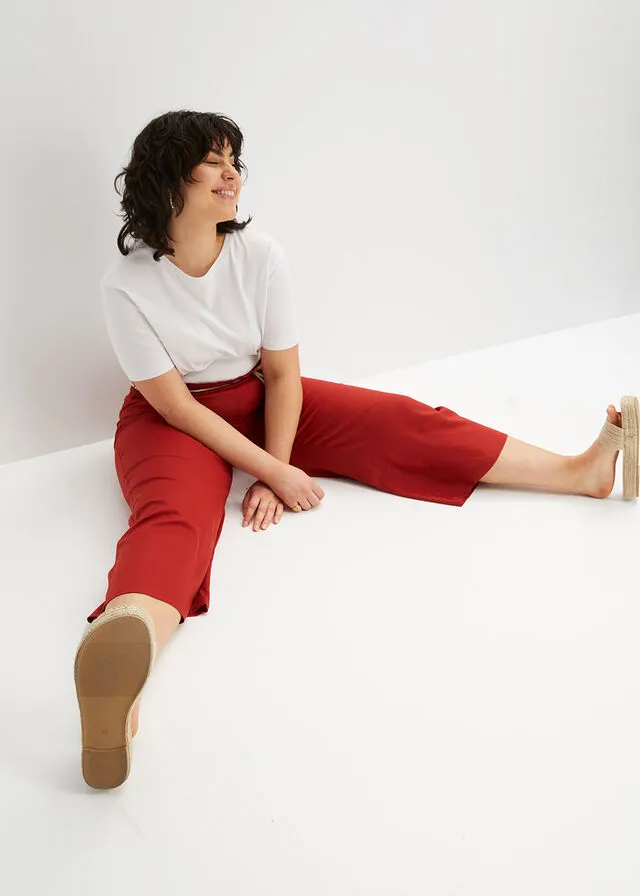 Culotte de viscosa sostenible rojo carmín