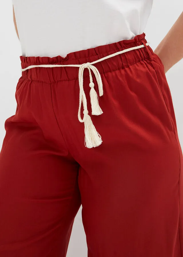Culotte de viscosa sostenible rojo carmín