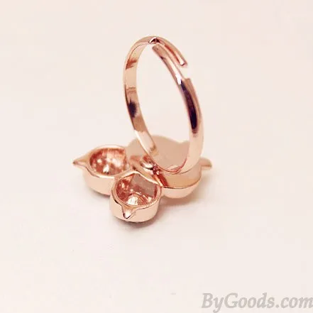 Cute Owl Opal Opening Animal Crystal Ring