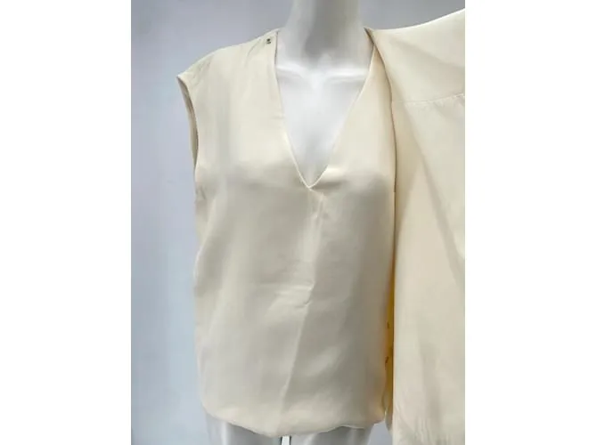 Céline Camiseta CELINE.fr 40 Viscosa Crudo 