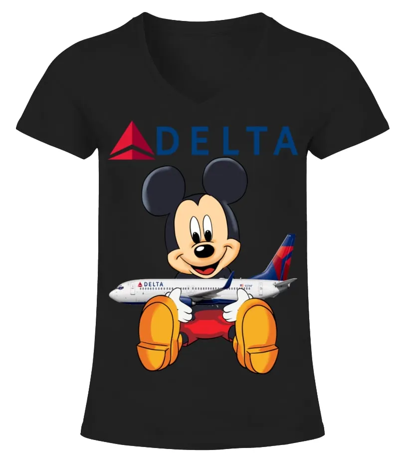Delta Air Lines Camiseta cuello pico Mujer