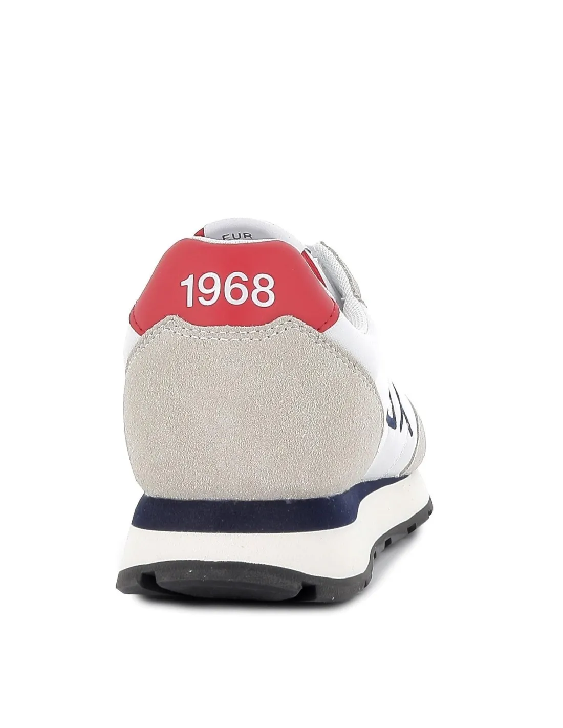 Deportiva nylon plana cordones contraste hombre blanco y beige SUN68