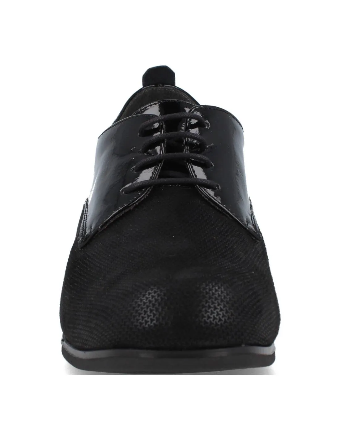 DOCTOR CUTILLAS  ZAPATO TACóN CORDONES COMBINADO NEGRO