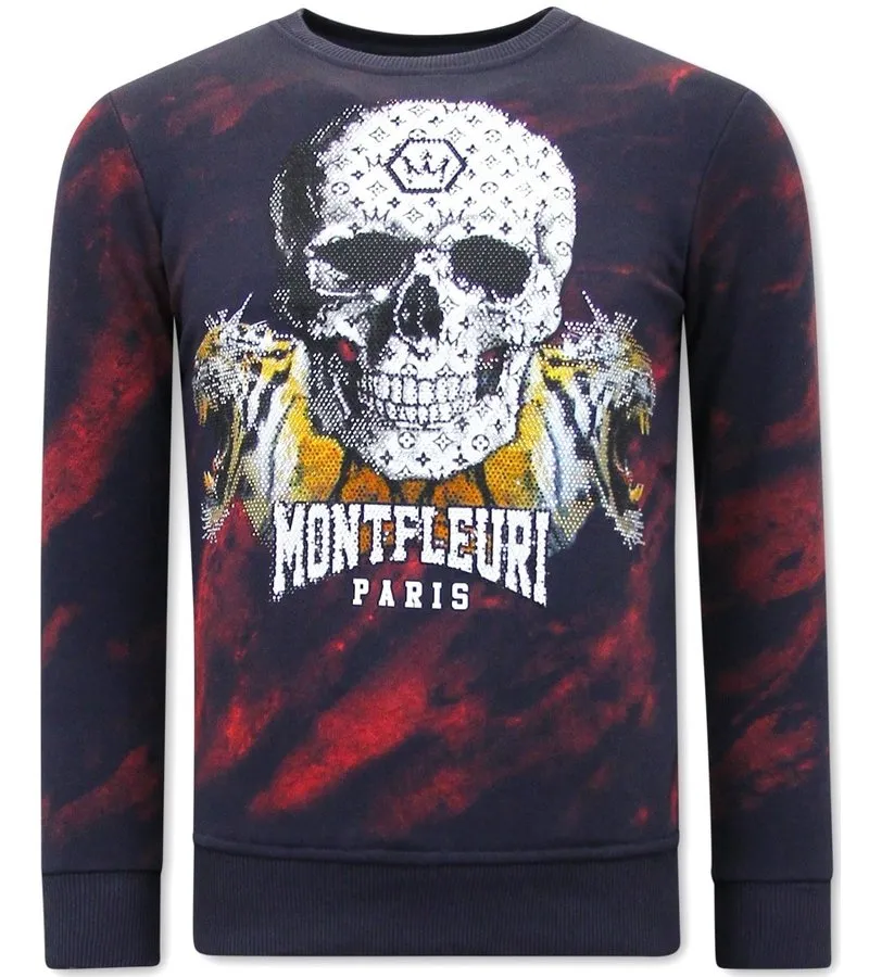 EXCLUSIVO PARA HOMBRES SKULL TIGER  3680  ROJO