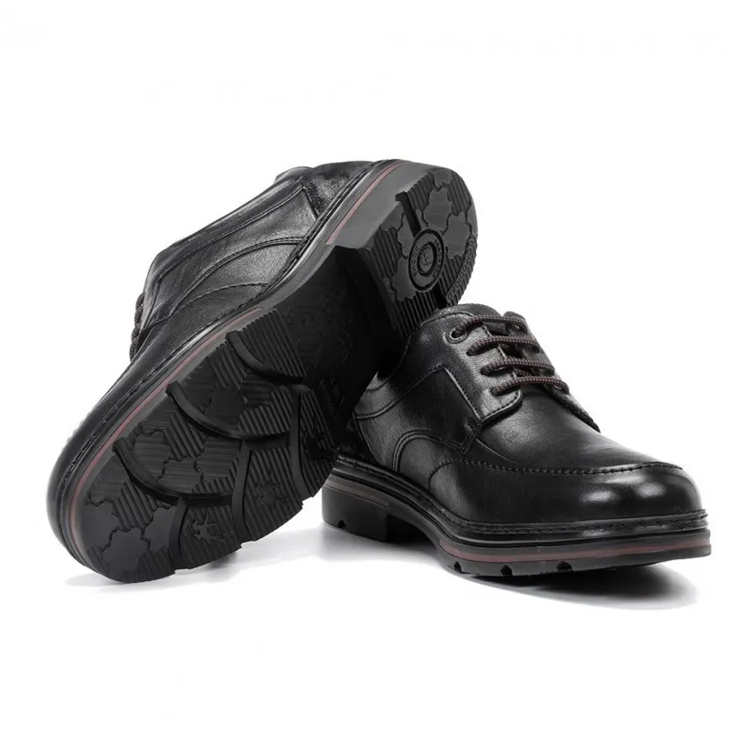 FLUCHOS Murray F1045 Negro y marrón. Zapatos sport cordones Hombre
