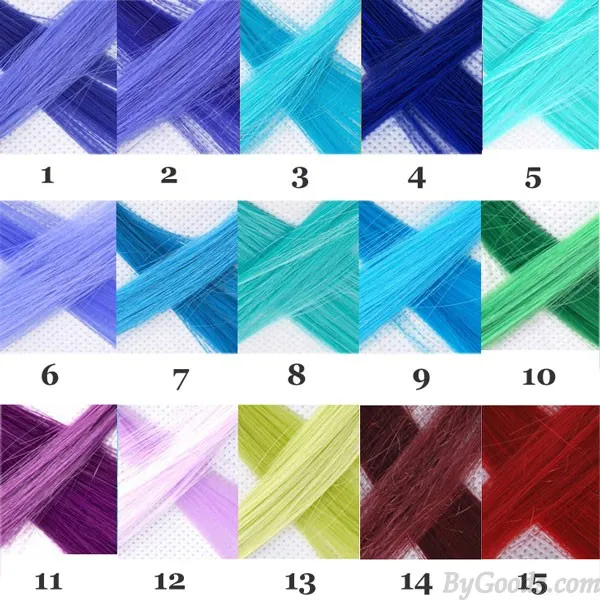 Fresh Many Colors Clip Hair Extensions