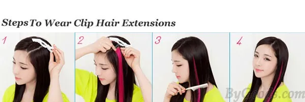 Fresh Many Colors Clip Hair Extensions