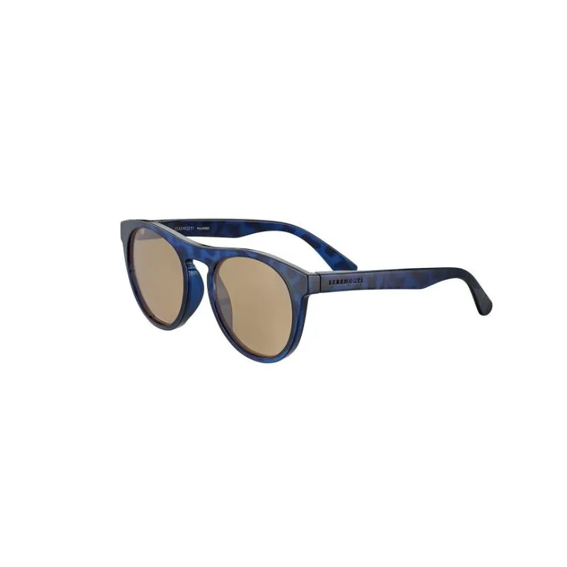 Gafas de sol Serengeti Kingman (Tortuga Brillante Azul Oscuro Saturn Polarized Drivers Cat 2 To 3)