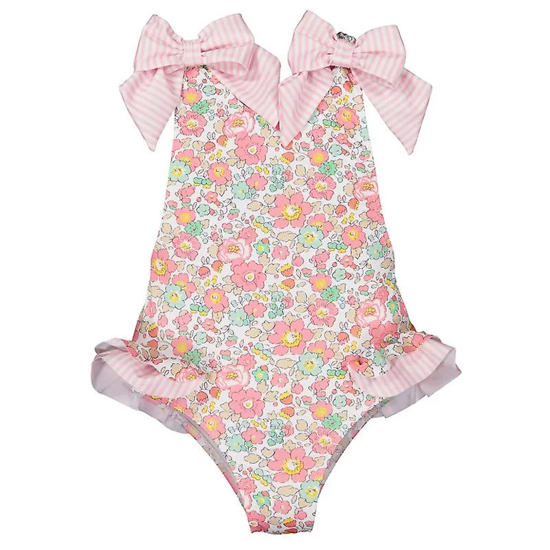 Girls'  Sport Halter One Piece  Ruffle Swimsuit