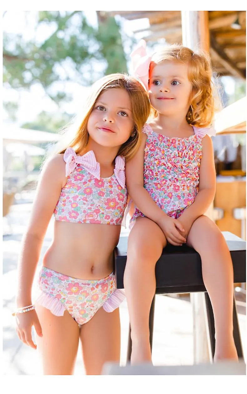 Girls'  Sport Halter One Piece  Ruffle Swimsuit