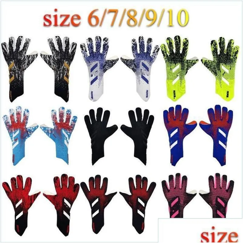 Guantes deportivos de 4 mm Portero Profiguración de dedos Men Fútbol ADTS Niños Guantes de fútbol más gruesos Entrega de caída D
