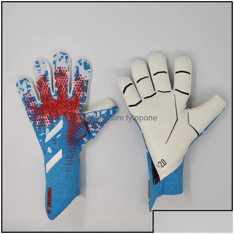 Guantes deportivos de 4 mm Portero Profiguración de dedos Men Fútbol ADTS Niños Guantes de fútbol más gruesos Entrega de caída D