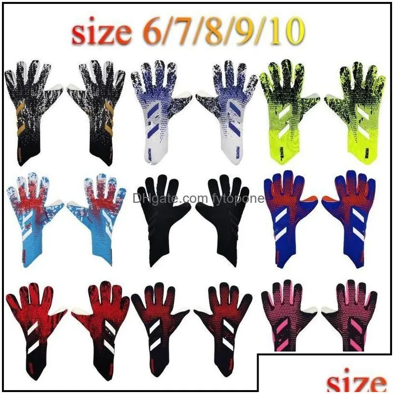 Guantes deportivos de 4 mm Portero Profiguración de dedos Men Fútbol ADTS Niños Guantes de fútbol más gruesos Entrega de caída D