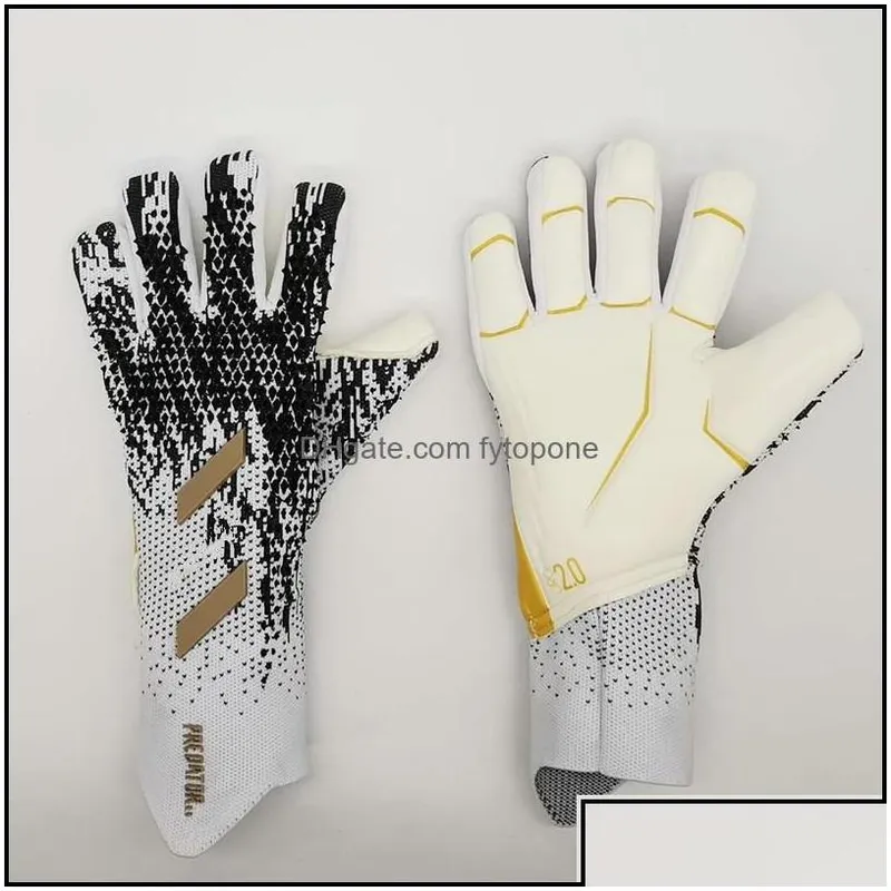 Guantes deportivos de 4 mm Portero Profiguración de dedos Men Fútbol ADTS Niños Guantes de fútbol más gruesos Entrega de caída D