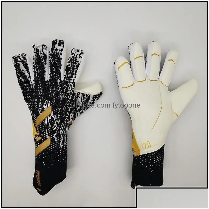 Guantes deportivos de 4 mm Portero Profiguración de dedos Men Fútbol ADTS Niños Guantes de fútbol más gruesos Entrega de caída D