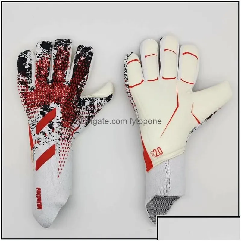 Guantes deportivos de 4 mm Portero Profiguración de dedos Men Fútbol ADTS Niños Guantes de fútbol más gruesos Entrega de caída D