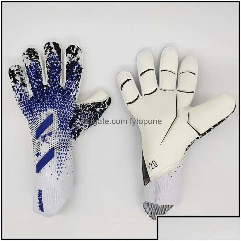 Guantes deportivos de 4 mm Portero Profiguración de dedos Men Fútbol ADTS Niños Guantes de fútbol más gruesos Entrega de caída D