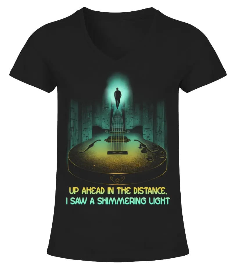 GUITARSAWLIGHT CAMISETA CUELLO PICO MUJER