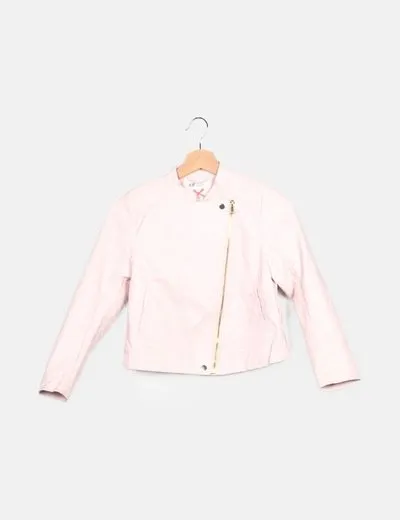 H&M Chaqueta rosa biker