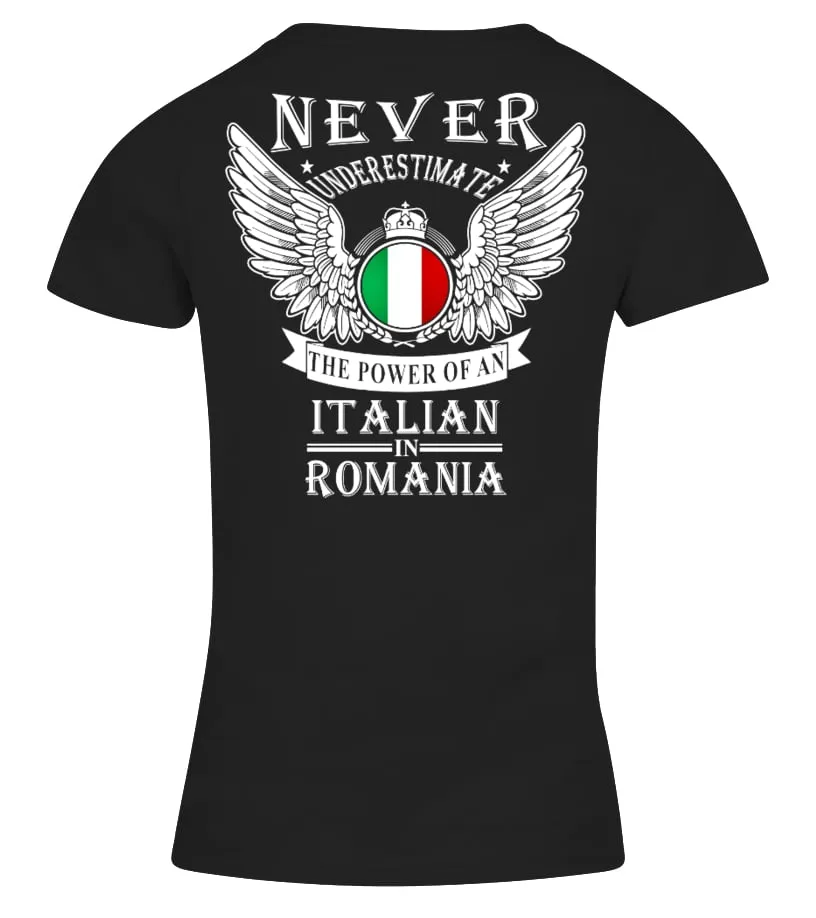 Italian in Romania Camiseta cuello pico Mujer