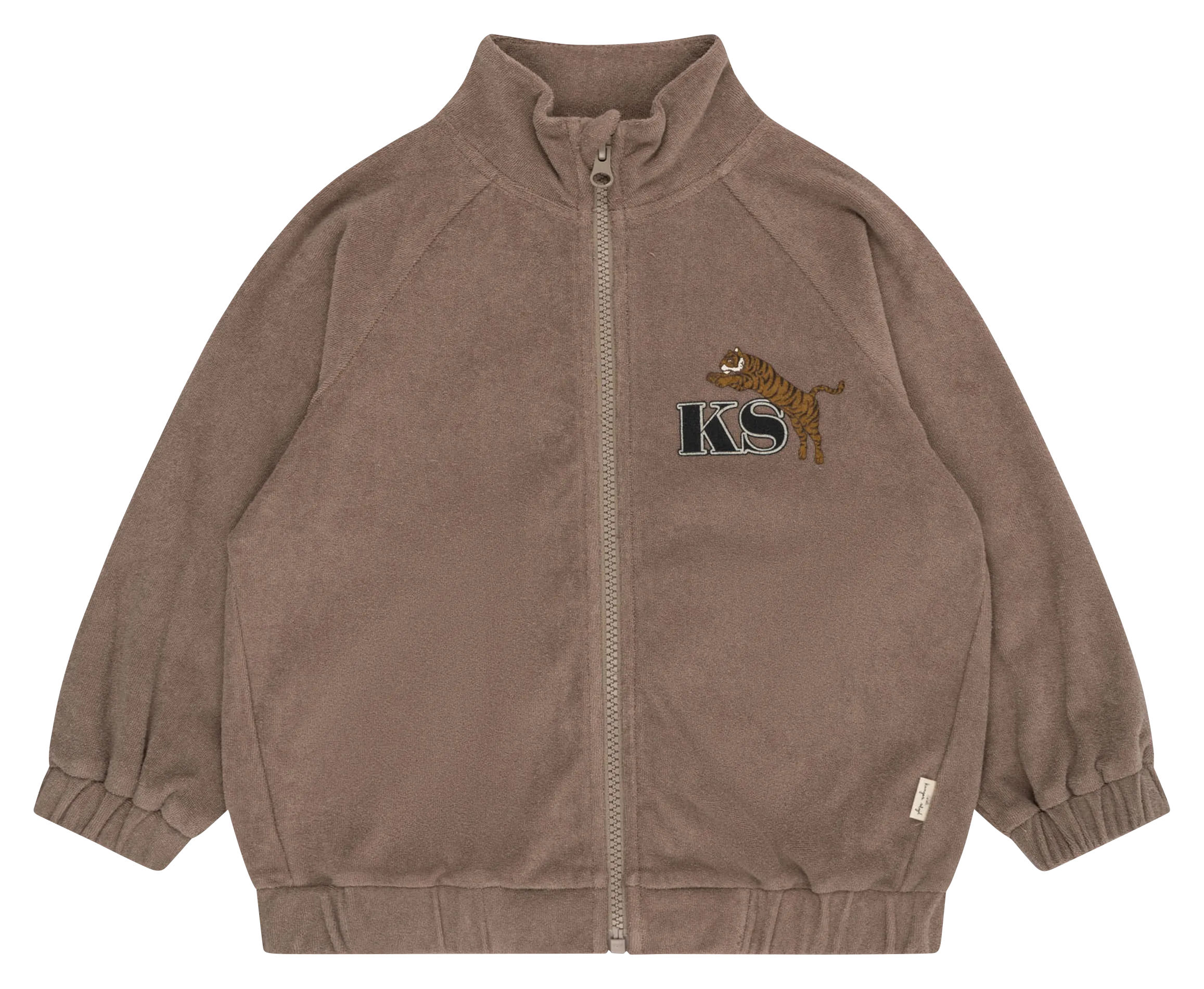 ITTY  CHAQUETA DE ALGODóN ORGáNICO CON CUELLO ALTO EN MARRON
