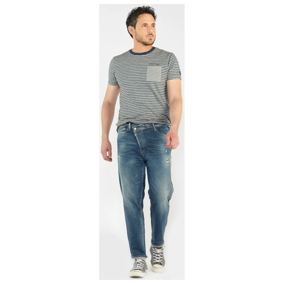 Jeans loose, ancho , 7/8